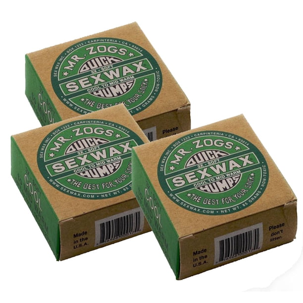 Cera para tablas de surf, cera sexual Quick Humps, coco, 3 veces de frío a medio cálido