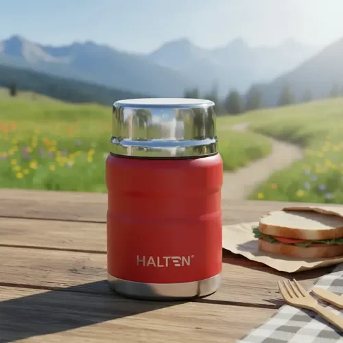 Termo Para Comida Acero Inoxidable 750 ml Halten Outdoor Rojo