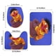 thumbnail image 3 of Ernie Juego de 3 alfombras de baño de coral fleece: tapete de baño + alfombra de inodoro en forma de U + funda de tapa de inodoro en forma de O, 3 of 6