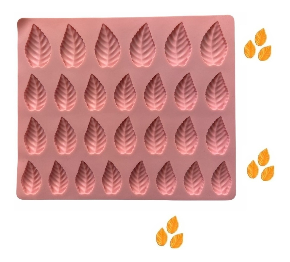 Genérico - Molde Silicona Moldes Silicona Reposteria Hojas 28 Cavid