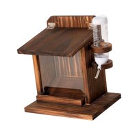 Ioensy - Comedero De Madera Para Ardillas, Estable Y Espacioso, Hecho A Mano Para Decorar Tu Jardín O Patio.