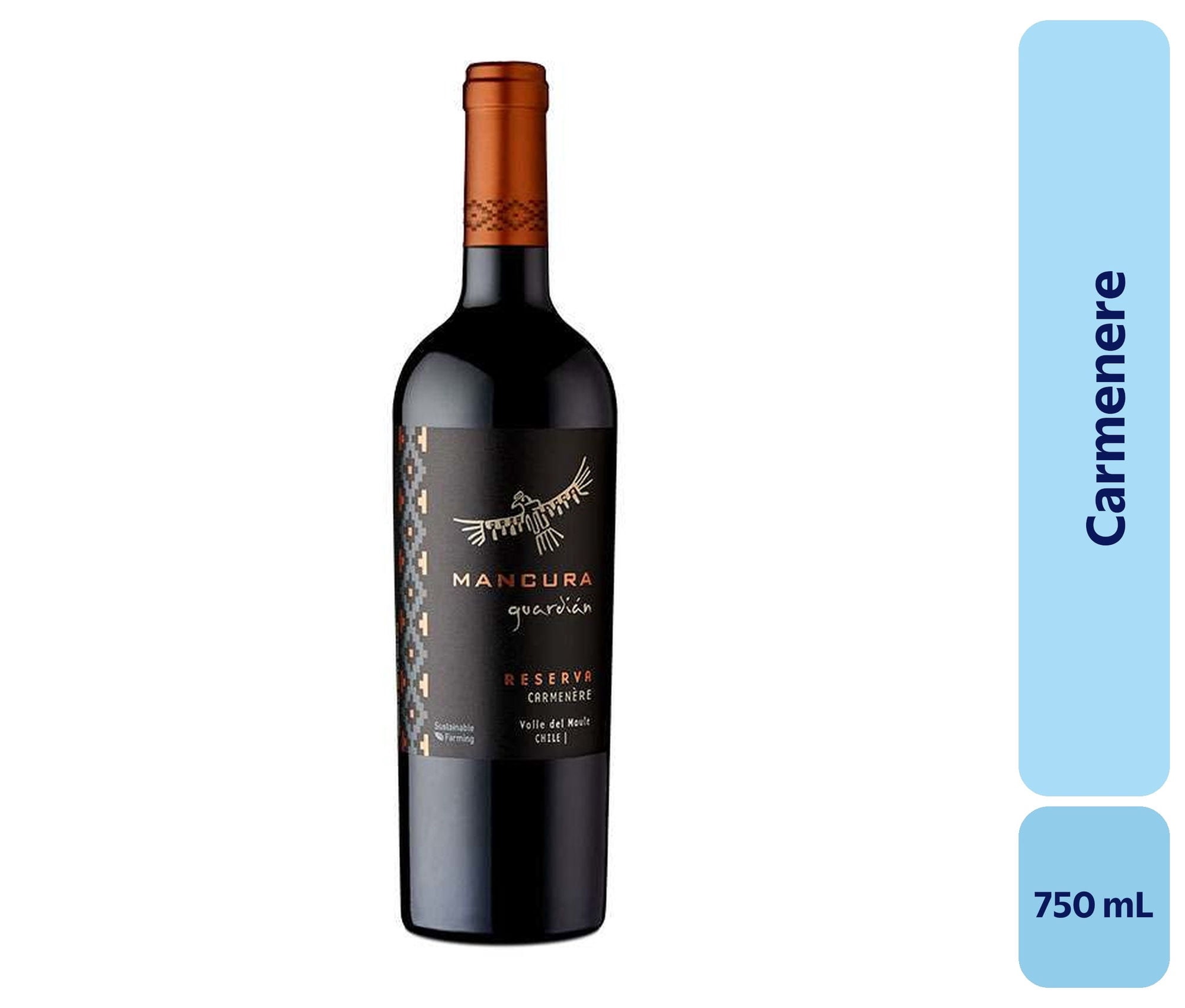 Vino Carménère Botella 750 mL Mancura