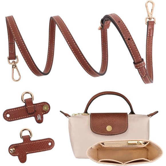 Set de 2 piezas: organizador de cartera y correa para Longchamp Mini
