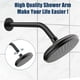 thumbnail image 2 of Brazo de ducha Rulnfichy de 20 cm, negro mate, montaje en pared, 2 of 7