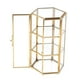 thumbnail image 3 of Flor Inmortal Europea 3D Hexagonal Glass Flower Room Candelabro Cobre, 3 of 3