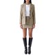 thumbnail image 2 of INSPIRE CHIC Conjunto de Falda de 2 Piezas para Mujer Blazer de Cuadros con Botonadura Simple de Manga Larga Falda Mini Pequeña Marrón, 2 of 5