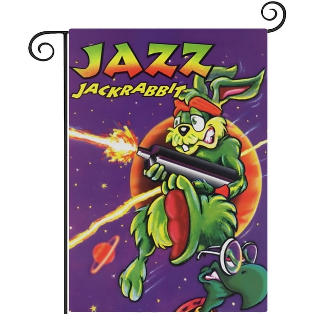 Conejo Jack-bandera de jardín temática. Regalo perfecto para fans, amigos y familiares, ideal para actividades al aire libre y decoración de fiestas.28CM*45CM