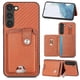 thumbnail image 3 of Funda Billetera Tejida para Samsung Galaxy S23 con Soporte y Tarjetero Marrón, 3 of 4