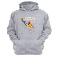Genérico - Polerón Canguro El Rey De La Selva Gris Claro Talla S Unisex