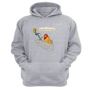 Genérico - Polerón Canguro El Rey De La Selva Gris Claro Talla S Unisex