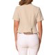 thumbnail image 3 of INSPIRE CHIC Blazer de Trabajo para Mujer sin Cuello con Solapa Abierta Frontal Cárdigan Corto M Beige, 3 of 6