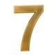 thumbnail image 1 of Número de puerta autoadhesiva de plástico dorado Placa numérica pegajosa Número numérico 7, 1 of 5