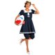 thumbnail image 1 of Disfraz de traje de baño victoriano para mujer, azul marino, 1 of 7
