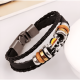 thumbnail image 3 of Pulsera de cuero con dije en forma de calavera one piece, 3 of 3