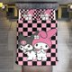 thumbnail image 3 of Kuromi & My Melody Duvet Cover Set 3 Piece Bedding Set Double Sided Printing Decorative Comforter Cover Set, 3 of 5
