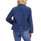 thumbnail image 3 of CHAQUETA DE MEZCLILLA PARA MUJER INSPIRE CHIC Cuello con Solapa de Muesca Manga Larga Botón Ligero Ajustado Blazer de Mezclilla XL Azul Oscuro, 3 of 6