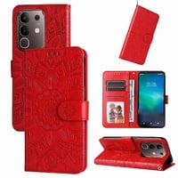 Funda Tipo Cartera Foxdock Para Vivo Y29 4G , Diseño Girasol En Relieve, Cuero Pu, Cierre Magnético, Soporte Y Tarjetero