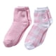 thumbnail image 2 of Pack doble de calcetines Earth Therapeutics Aloe a cuadros rosas, 2 pares, 2 of 4