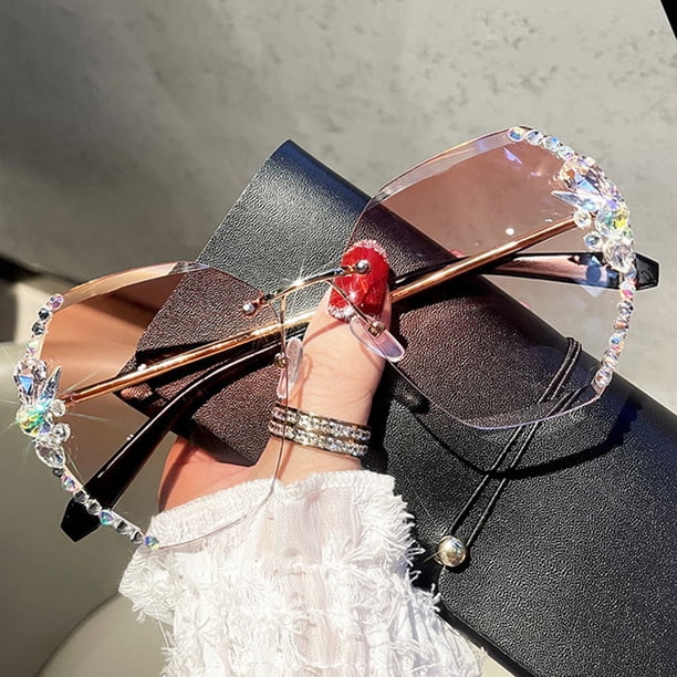 Stylish Vintage Rhinestone Sunglasses with Gradient Lenses for Women - Protect Your Eyes and Look Fashionable