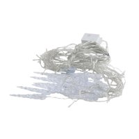 Ioensy - Guirnalda De Luces De Carámbanos De 4 M Con Luces Parpadeantes Para Fiestas, Jardín, Ventana, Color Blanco Cálido