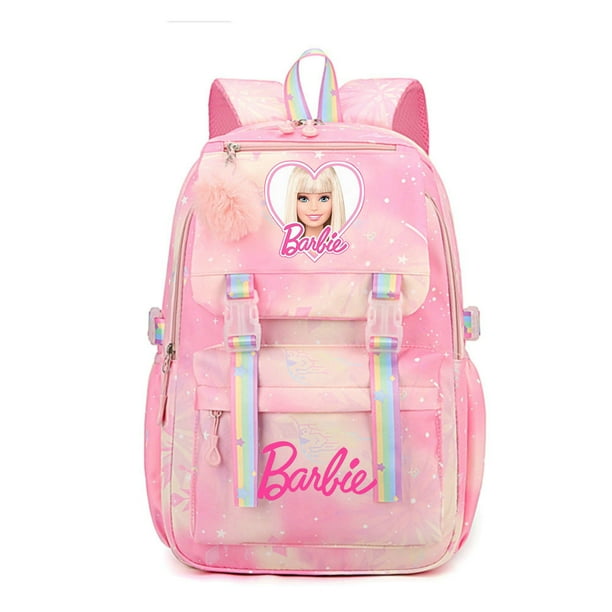 New Barbie Boy Girl Kids School Book Bags Women Bagpack Teenagers Schoolbags Canvas Travel Laptop Backpack