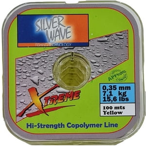 Silver Wave - Nylon Transparente Amarillo 0,35Mm Resist7,1Kg Bobina100Mt