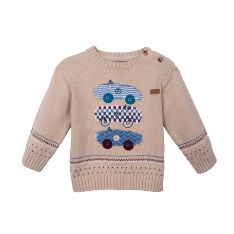 Pillin - Chaleco Bebé Niño Cerrado Diseño Autitos Arena