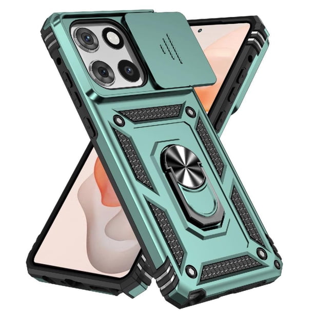 Funda Resistente Anillo Soporte Motorola Moto G Stylus 2025 Privacidad Cámara Montaje Magnético Verde