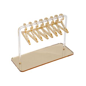 Ioensy - Expositor De Pendientes De Acrílico, Bonito Colgador De Pendientes Para Sala De Estar, Pequeño, Dorado