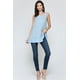 thumbnail image 1 of Blusa CCwholesalesclothings Sin Mangas Con Encaje En La Espalda Y Detalle De Volantes Azul Claro, 1 of 5