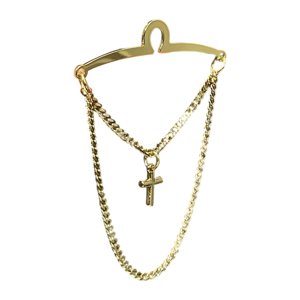 Ioensy - Clip De Corbata Para Hombre, Regalo Decorativo, Cadena De Camisa De Moda Para Novio, Esposo Y Papá, Dorado