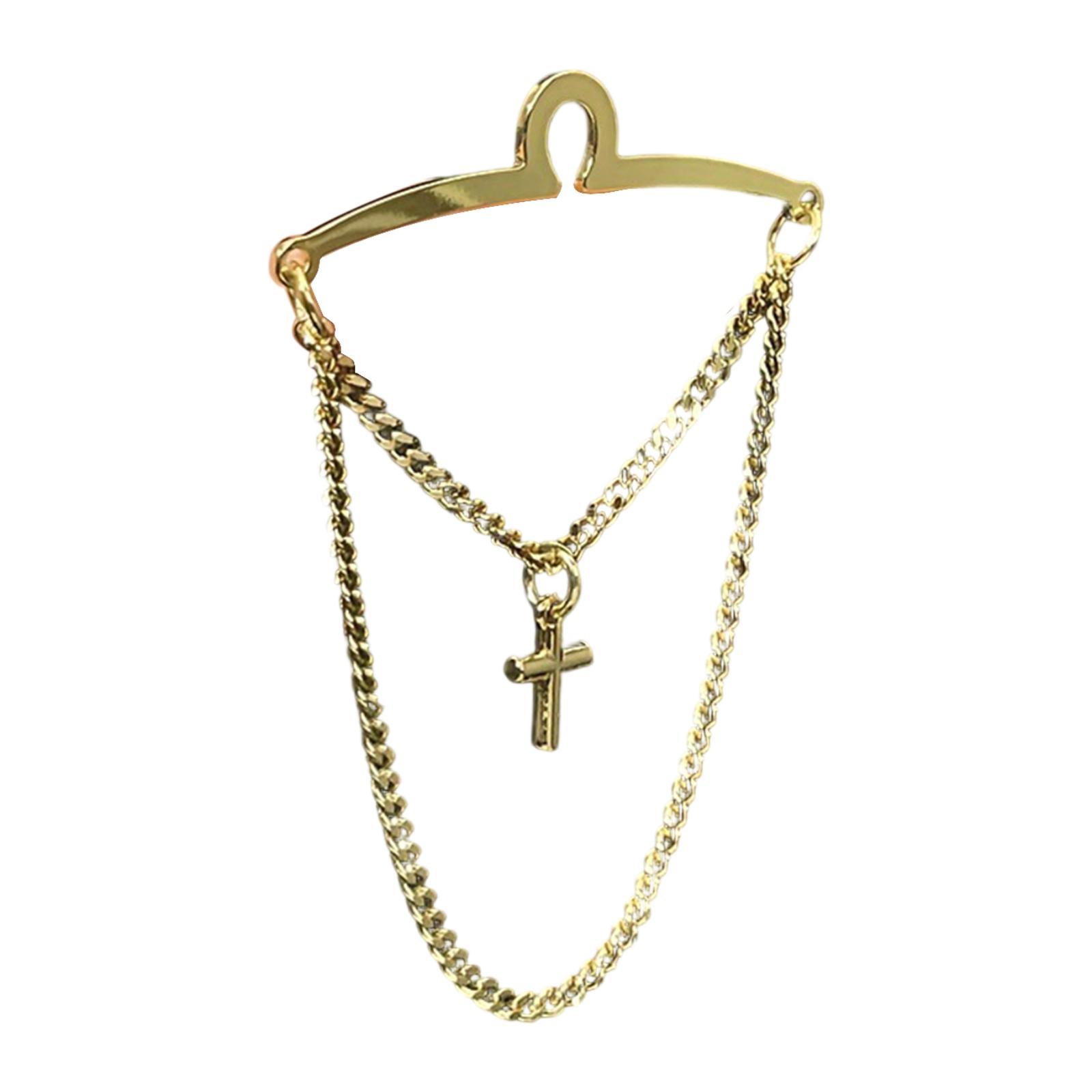 Ioensy - Clip De Corbata Para Hombre, Regalo Decorativo, Cadena De Camisa De Moda Para Novio, Esposo Y Papá, Dorado