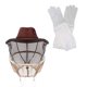thumbnail image 5 of Sombrero De Vaquero De Apicultor Con Velo Y Guantes Anti Abeja Para Protección De Hombres Y Mujeres, 5 of 5