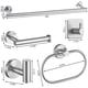 thumbnail image 2 of Juego De Accesorios Para Baño Color Plata De 7 Piezas Con Barra Para Toallas, 2 of 7
