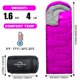 thumbnail image 2 of Saco de dormir Synderay para adultos, para clima frío y cálido, para camping y backpacking, para niños de 10 a 12 años, niñas y niños, ligero y compacto con saco de compresión, 2 of 6