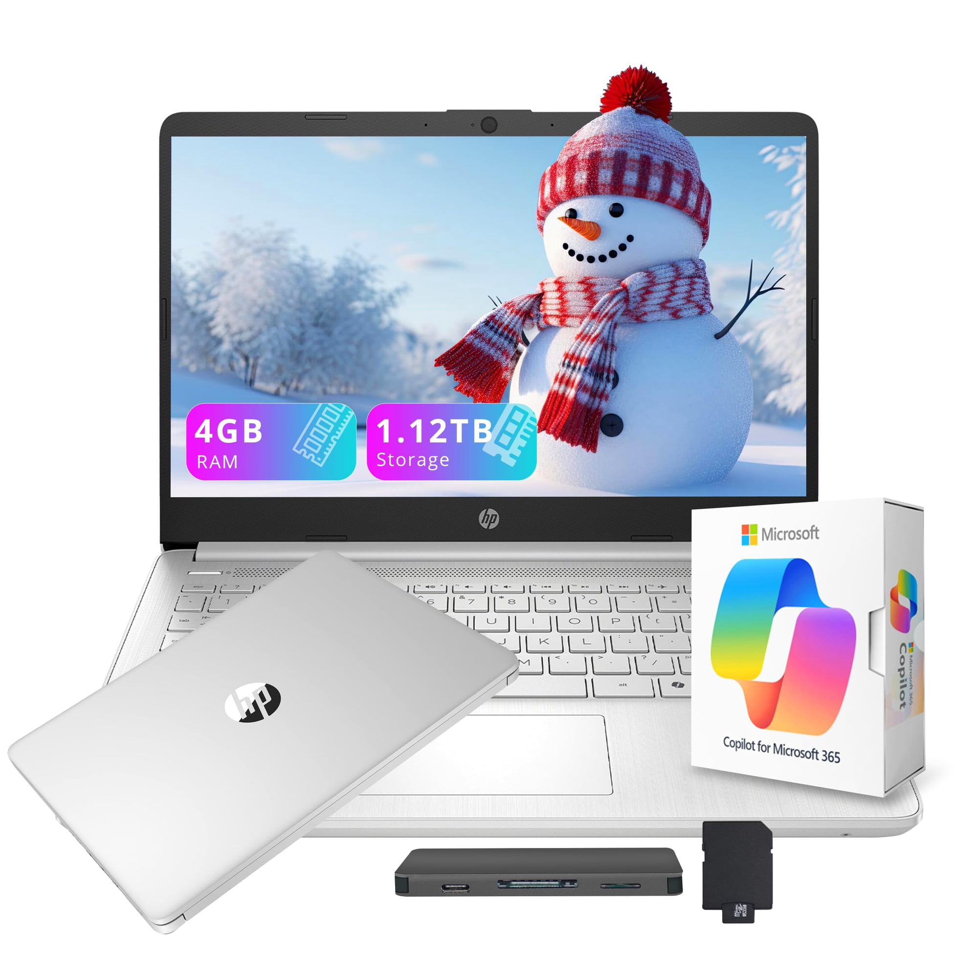 Laptop Hp De 14" Hd Intel N150, 4 Gb De Ram Y 1,12 Tb De Almacenamiento
