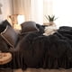 thumbnail image 4 of Juego de fundas de edredón HAIHUA Black Fluffy Twin con fundas de almohada, 4 of 9