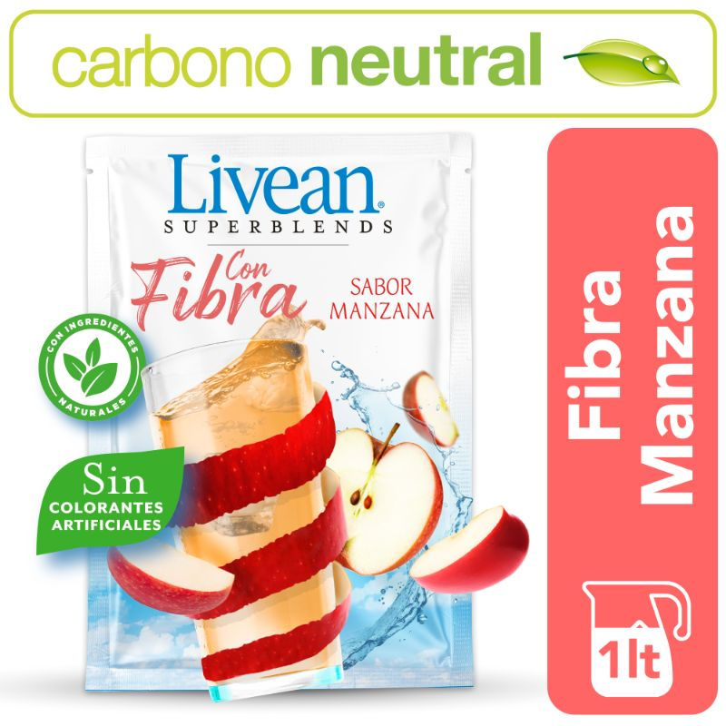 Refresco Superblends Fibra Manzana Sobre 7 g Livean