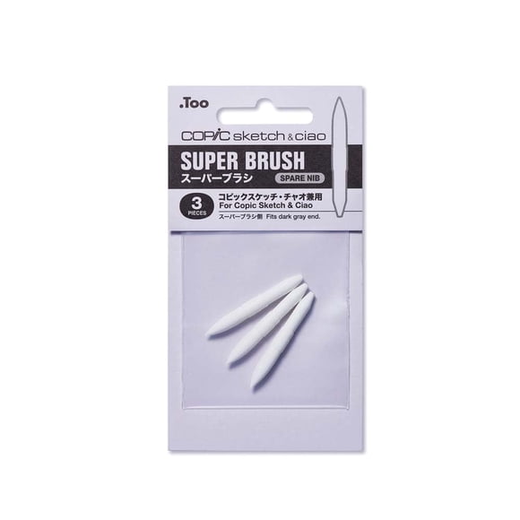Punta de marcador Super Brush Copic Blanco Pack de 3