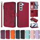 thumbnail image 3 of Funda Cartera Mariposa para [Samsung Galaxy S22 5G] con Soporte y Cremallera Rojo, 3 of 6