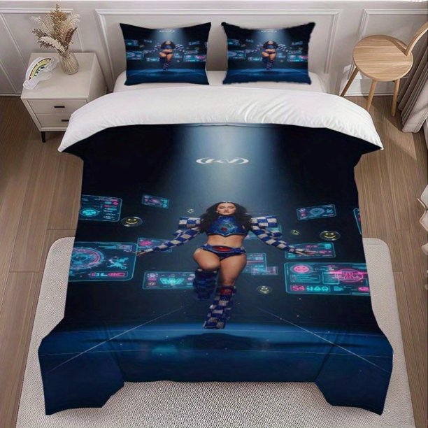 This Futuristic Sci-Fi Style Bedding Set (3pcs) Includes a Duvet Cover And Two Pillowcases. Soft And Comfortable Suitable