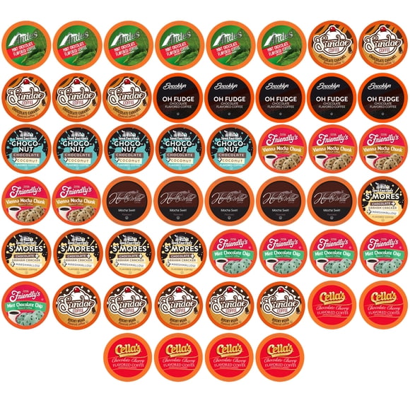 Cápsulas de café Sampler Two Rivers Chocolate Overload, 52 unidades