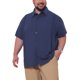 thumbnail image 4 of INSPIRE CHIC Camisas de Verano de Manga Corta de Color Sólido para Hombres Grandes y Altos Regreso a Clases 4XL Azul Oscuro, 4 of 5