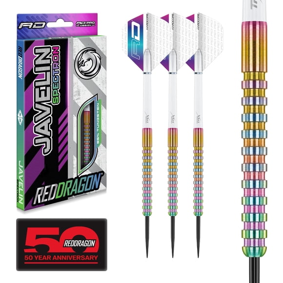 RED DRAGON Javelin Spectron Tip Set de Dardos - Barriles Ultra‑delgados de 85 % Tungsteno para Lanzamientos Rápidos y Precisos, 22 g, Incluye Alas y Ejes