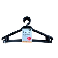 Set De Colgador Plasticos 10 Piezas Negro 1 Un Haus