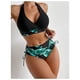 thumbnail image 2 of Conjunto De bikini Negro Tropical Ajustable Elasticado, 2 of 7