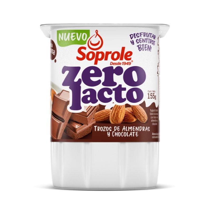 Yoghurt Sin Lactosa Trozos Almendra Chocolate 155 g Soprole