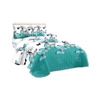 Genérico - Quilt Verano 2 Plazas+2 Fundas Verano Suave 13N65