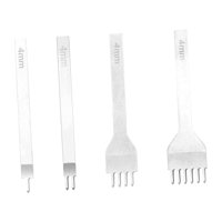 Magideal - 4 Piezas Punching Punching Suministros De La Elaboración De Costura De Cordones 1 2 4 6 Herramientas De Punta Suministros De Bricolaje Para Cinturones 4 Mm