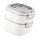 thumbnail image 5 of Hermético Bento Box Ensalada Contenedor Tapa A Prueba De Fugas Para Ni?os Ni?os Oficina Blanco 2 Niveles, 5 of 5